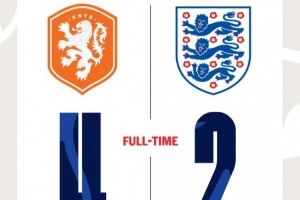 U19欧青赛英格兰2-4负于荷兰，两平一负小组第三出局